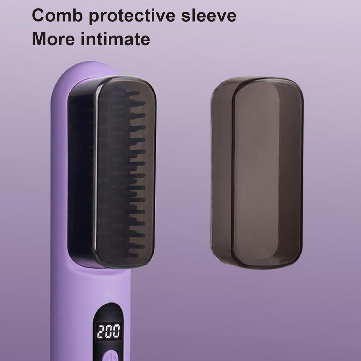 Get Your Hair Game On with the Portable Cordless Hair Straightener Brush - The Purple Magic Wand for Sleek Styles and Smooth Moves!