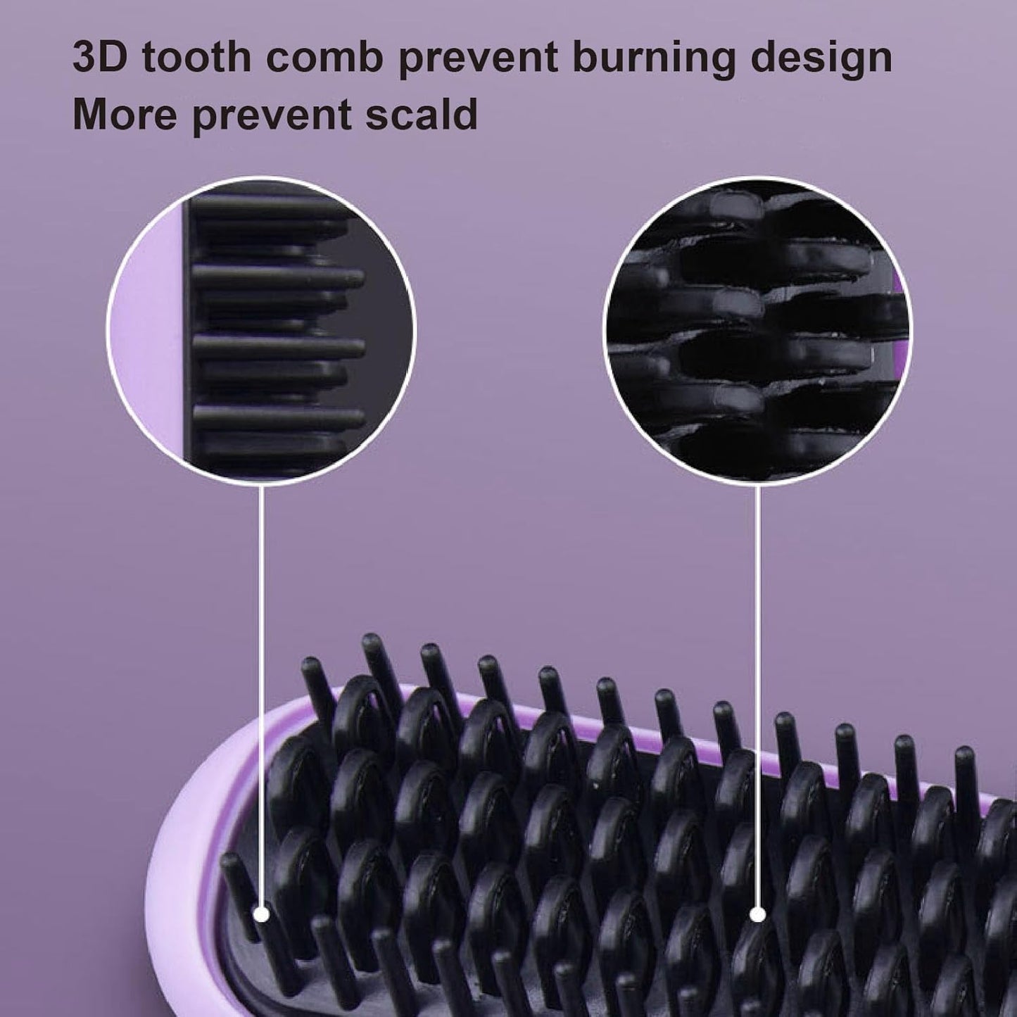 Get Your Hair Game On with the Portable Cordless Hair Straightener Brush - The Purple Magic Wand for Sleek Styles and Smooth Moves!