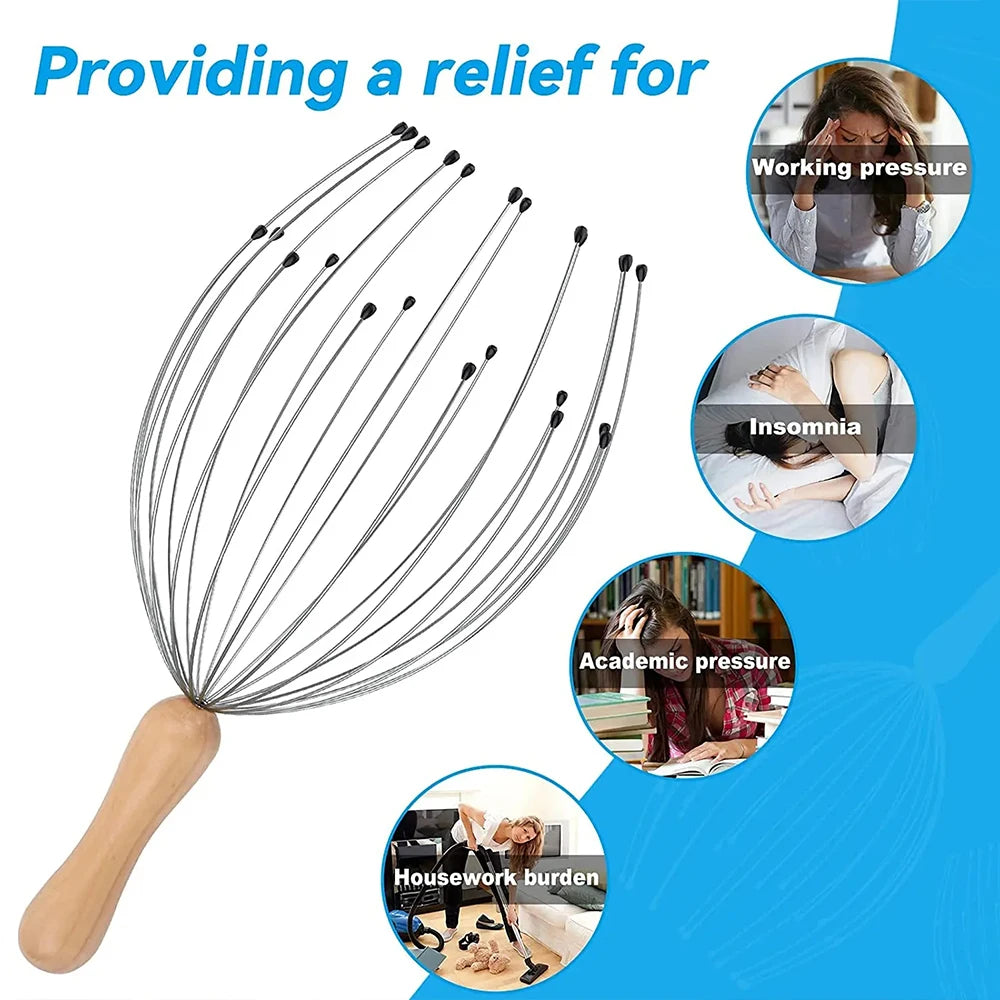 Get Your Head in the Game: The Octopus Head Massager for Ultimate Scalp Relaxation and Headache Relief!