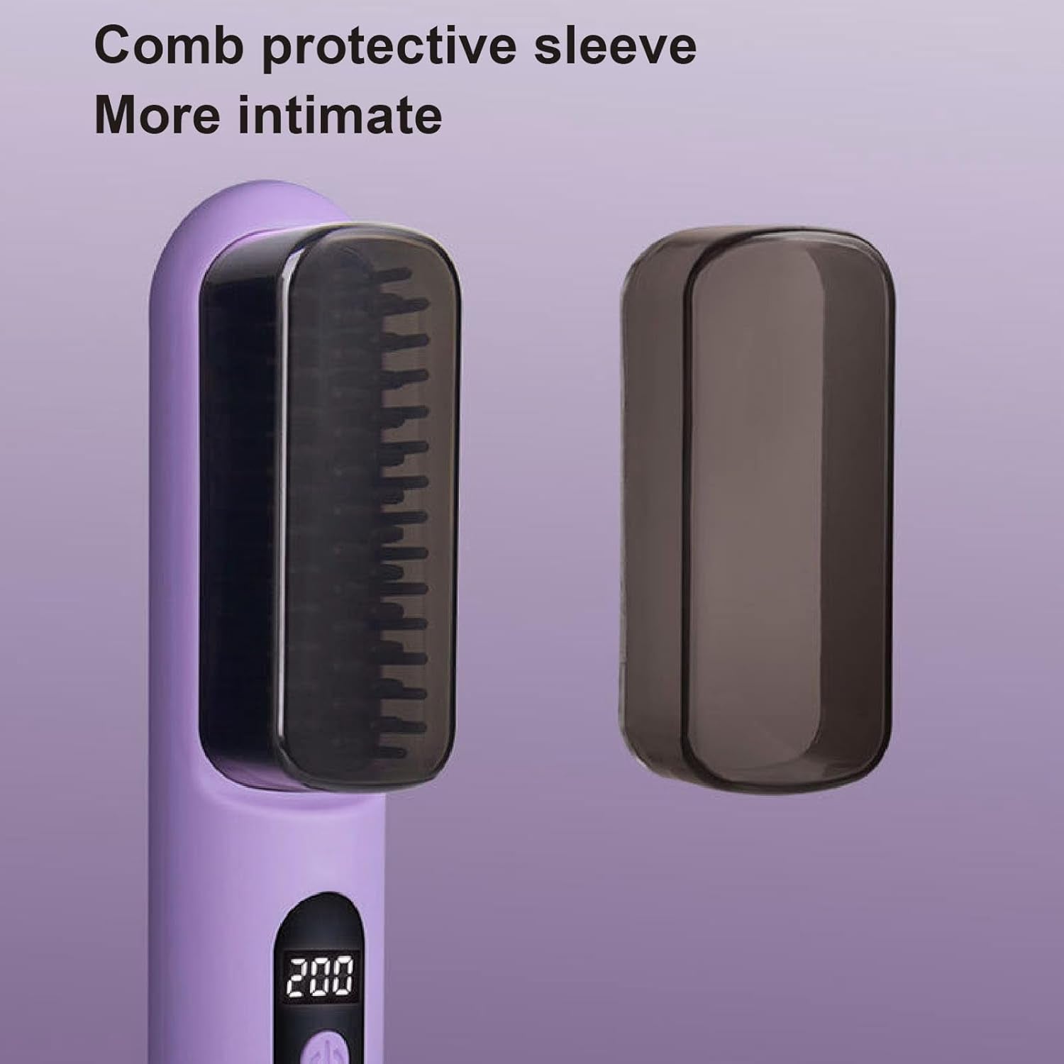 Get Your Hair Game On with the Portable Cordless Hair Straightener Brush - The Purple Magic Wand for Sleek Styles and Smooth Moves!