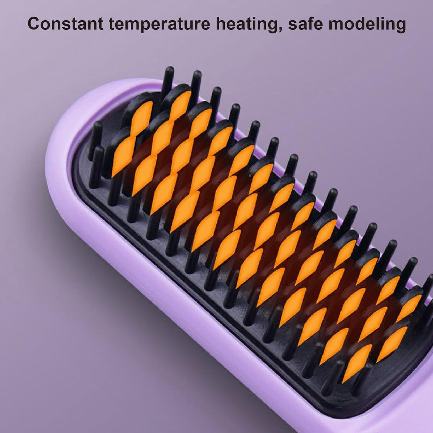 Get Your Hair Game On with the Portable Cordless Hair Straightener Brush - The Purple Magic Wand for Sleek Styles and Smooth Moves!