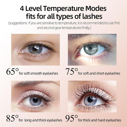 Heated Eyelash Curler, Heated Lash Curler, Eyelash Curler Heated, Electric Eyelash Curler Heated with Silicone Pad Safe for Natural Long-Lasting Eyelashes (Black, X8-132MM)